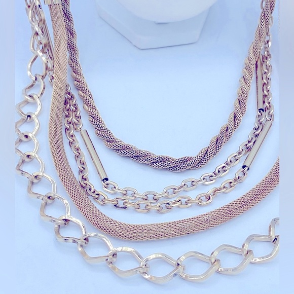 Chicos Multi Chain Layered Long Necklace Good Condition 32”  with a 4” extender - Picture 3 of 8